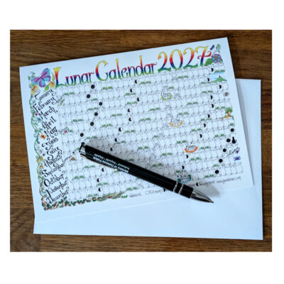 2027 Lunar Moon Desk Calendar / A5 Greetings Card