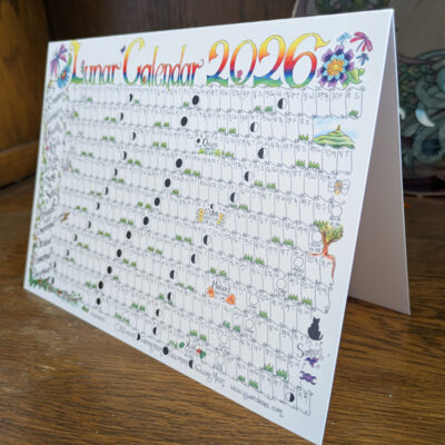 2026 Lunar Moon Desk Calendar / A5 Greetings Card